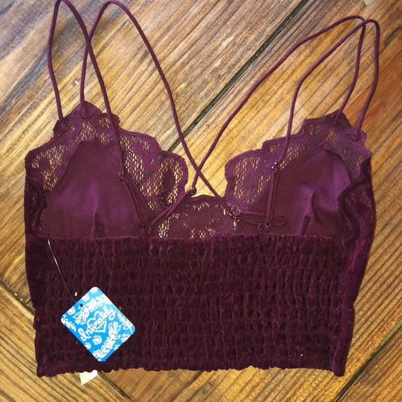 Free people Madonna Bralette color: wine - Picture 4 of 6